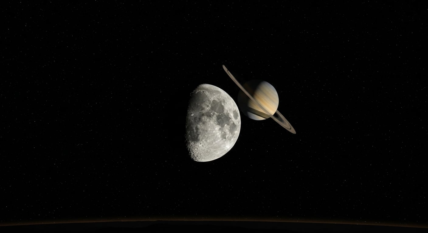 Saturno destacará por su luz amarillenta y estable, sirviendo como referencia para buscar a Neptuno muy cerca.
(Imagen Ilustrativa Infobae)