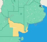 Alerta amarilla en la provincia de Chubut por lluvias (Servicio meteorológico Nacional)