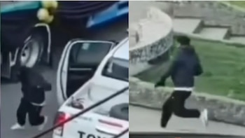 Hombre sale de patrullero y huye entre asistentes de una comparsa en Huancayo: transeúntes grabaron la fuga