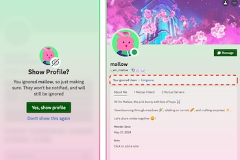 La persona ignorada podrá seguir