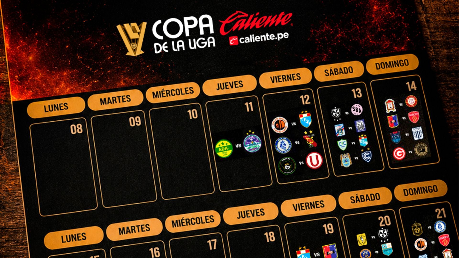 Resultados de la fecha 1 de la Copa de la Liga peruana 2026