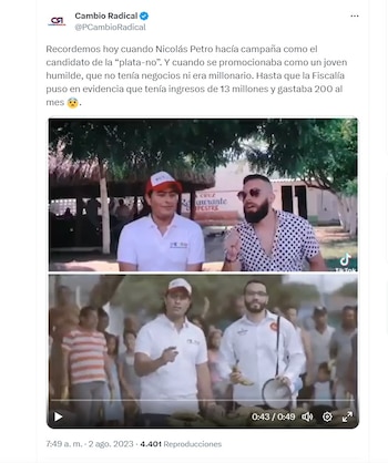 Cambio Radical critica a Nicolás