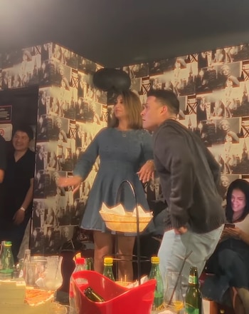 Karla Tarazona emociona con romántica dedicatoria a Christian Domínguez por su cumpleaños número 43. Captura: IG.
