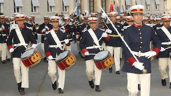 Los músicos del Colegio Militar