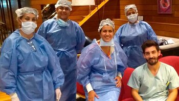 Gisela Gambetta (centro) con sus