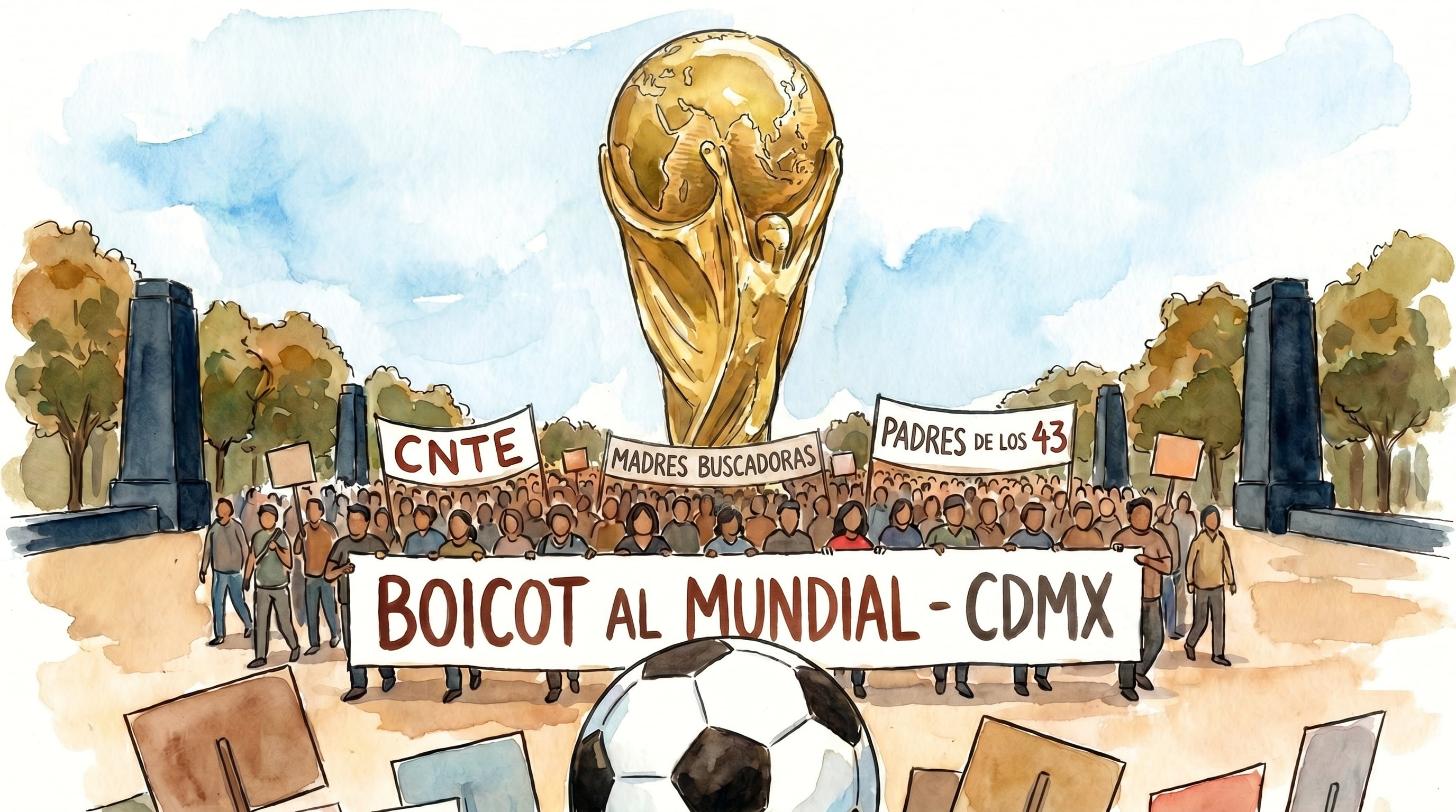 CNTE, Madres Buscadoras y Padres de los 43, transportistas y campesinos se manifestaran en el marco del Mundial 2026. (Imagen Ilustrativa Infobae)