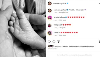 Publicación de Melissa Klug sobre