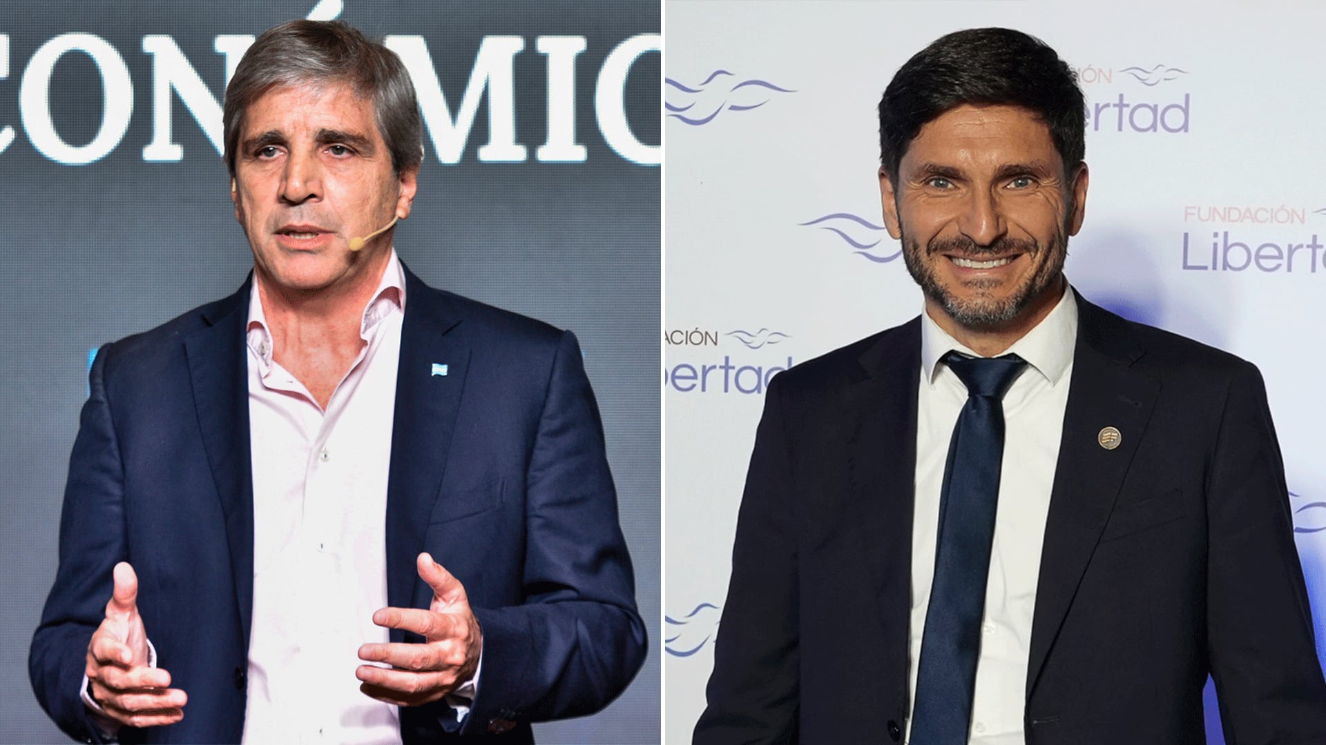 Luis Toto Caputo y Maximiliano Pullaro