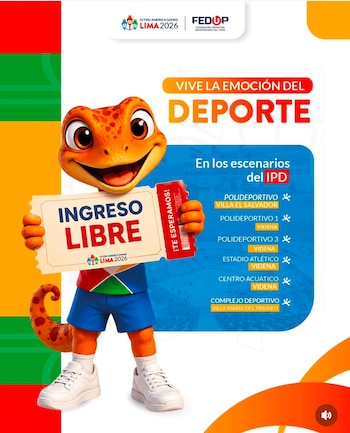 Los hinchas tendrán acceso libre al Perú vs Chile, que se disputará en el Polideportivo Lucha Fuentes.