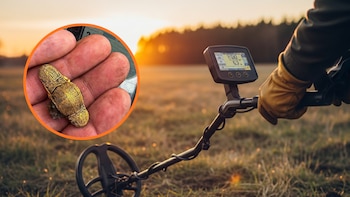 Descubre un objeto con su detector de metales y desentierra un broche de oro de hace 1.500 años