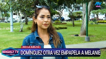 Melanie Martínez acusa a Christian Domínguez de ser un “mal padre” tras recibir carta notarial. Captura: Magaly TV La Firme.