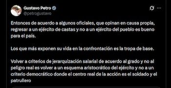 Gustavo Petro - crédito @petrogustavo/X