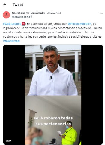 Desclaraciones del secretario de seguridad