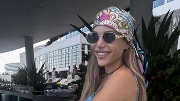 Bikini, playa y familia: Evangelina