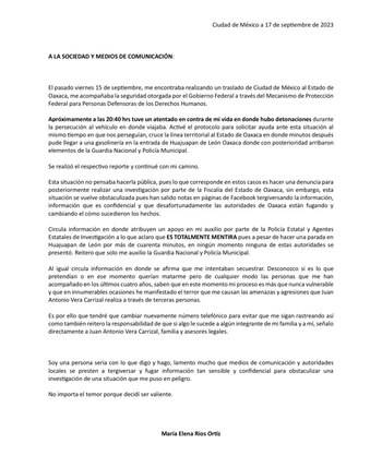 La saxofonista explicó que sufrío