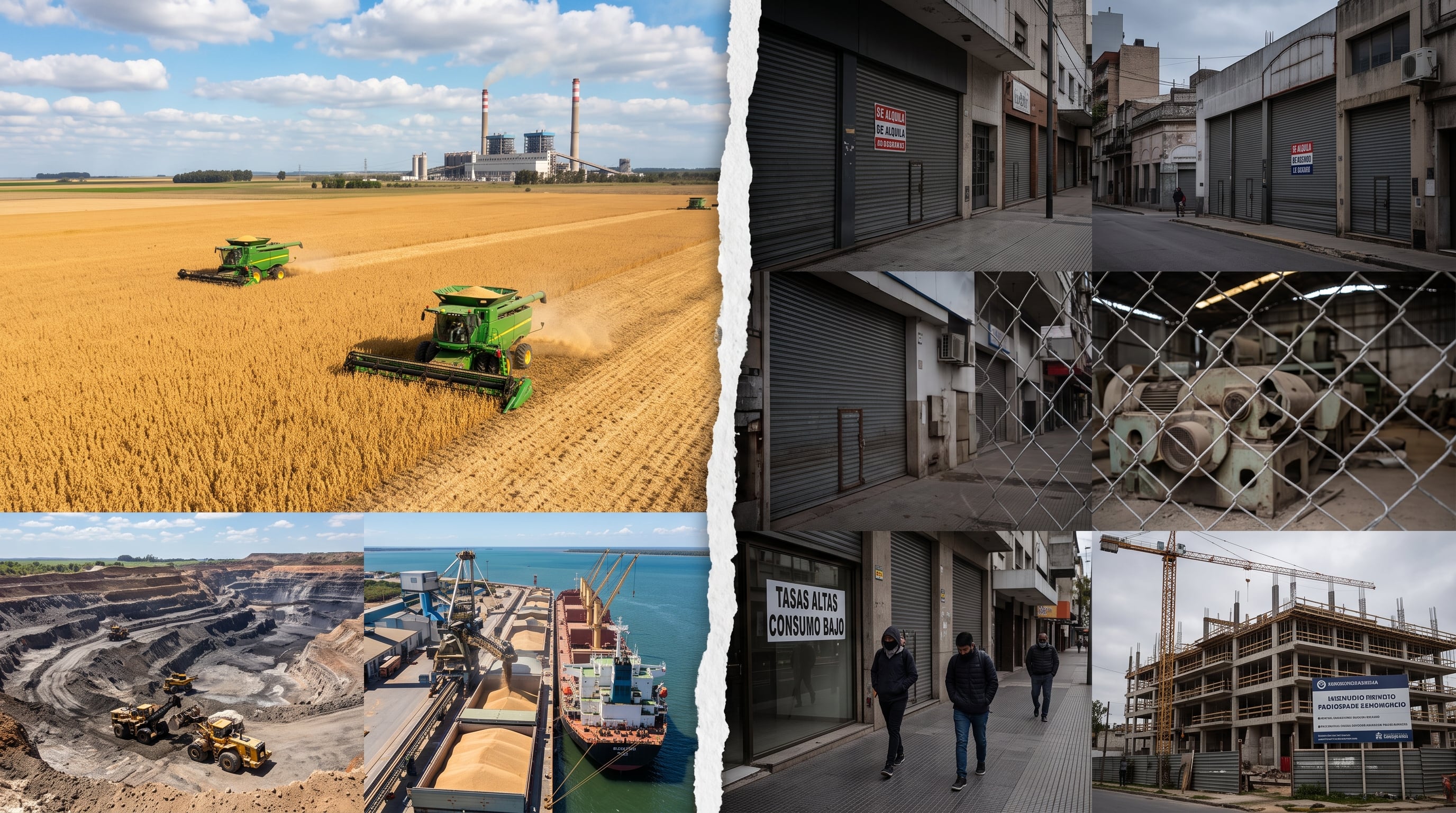 Sectores exportadores como la agricultura y la minería registran actividad frente al repliegue del comercio urbano en Argentina. (Imagen Ilustrativa Infobae)