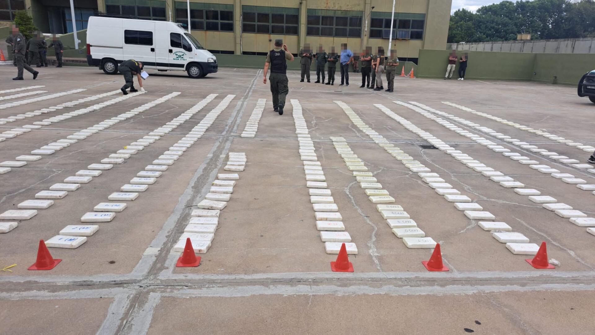 La cocaína que trasladaba Bilbao al momento de su detención