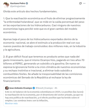 El presidente vinculó la reducción