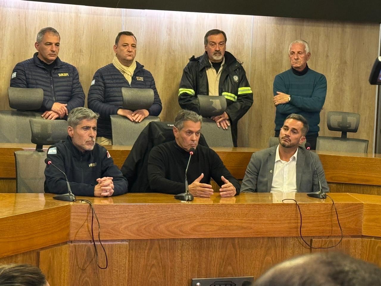 La explicación del fiscal en conferencia de prensa junto al Ministro (Mario Sar)