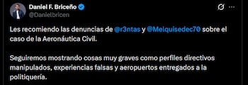 Daniel Briceño - crédito @Danielbricen/X