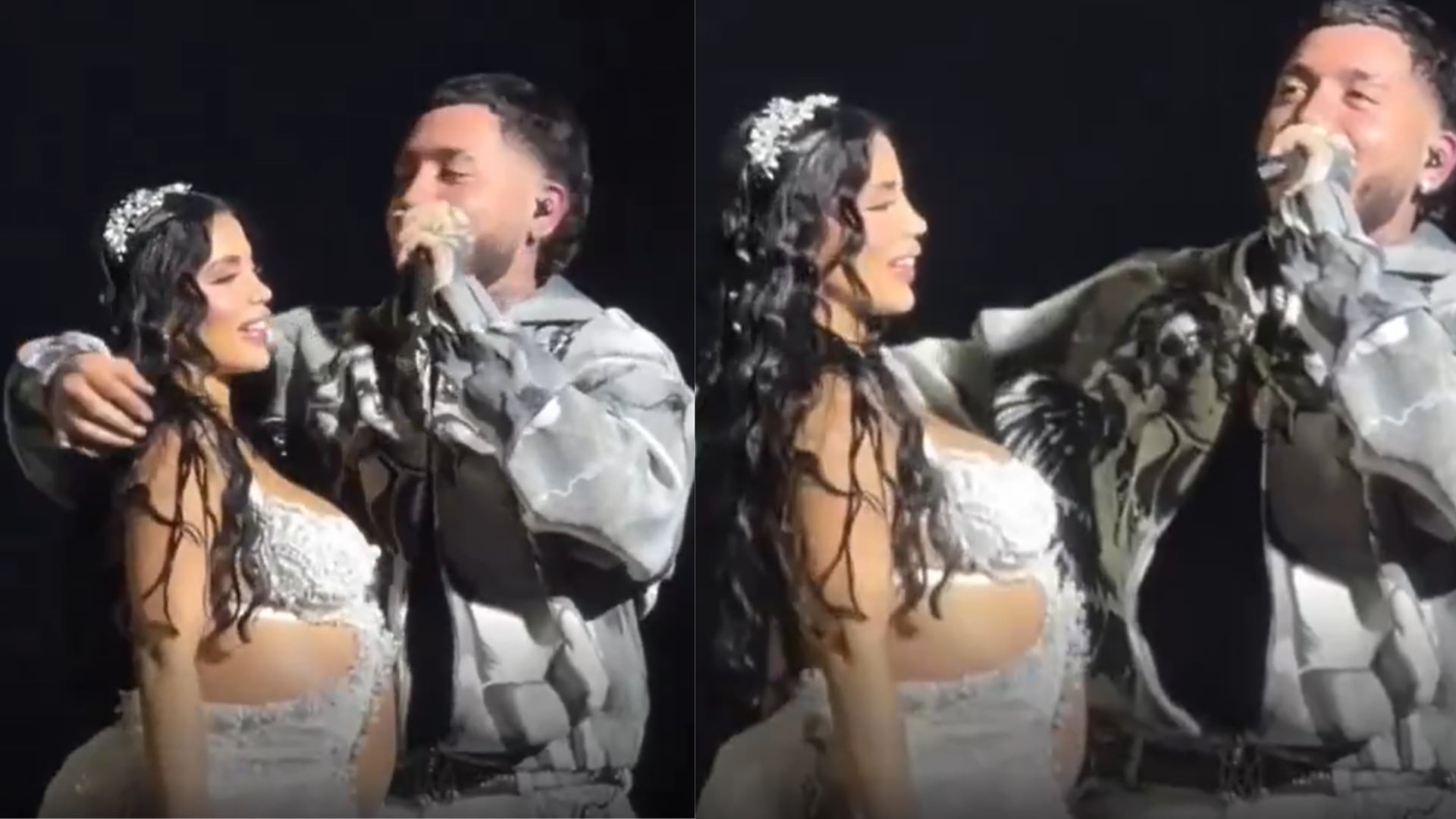 Karina García y Kris R reaparecieron juntos durante el concierto del cantante: respondieron a los rumores sobre el fin de su relación