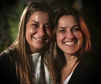 Maju con su amiga Mariu,