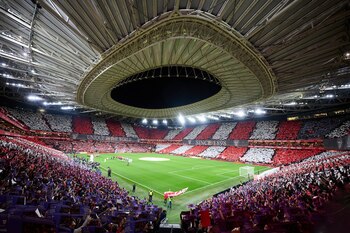 El estadio San Mamés de Bilbao colmado para el derbi vasco (Foto Gentileza: La Liga)