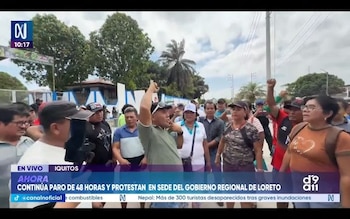 La CGTP Loreto mantiene el segundo día del paro regional de 48 horas en Iquitos