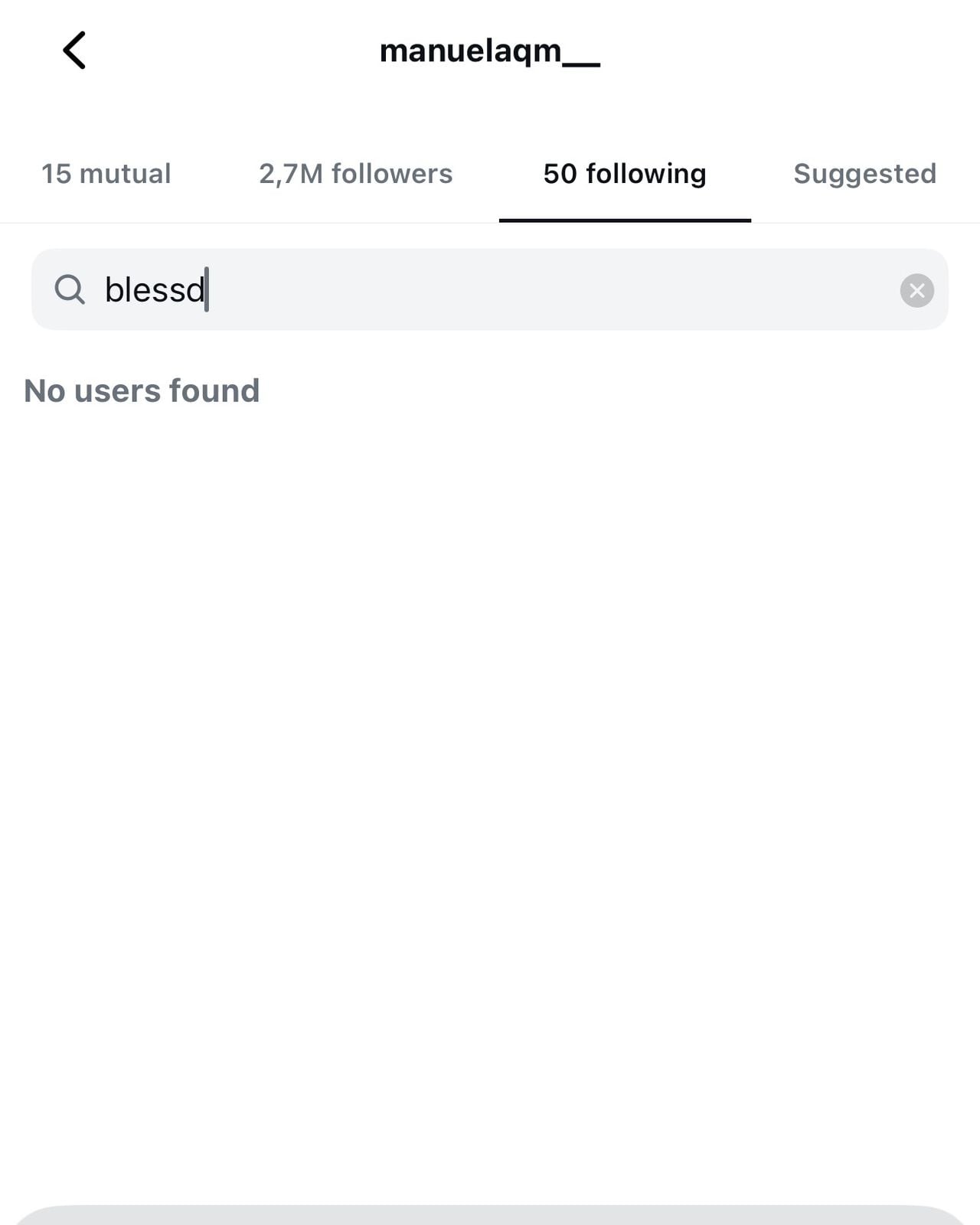 Manuela dejó de seguir a Blessd en Instagram - crédito: @manuelaqm_/Instagram