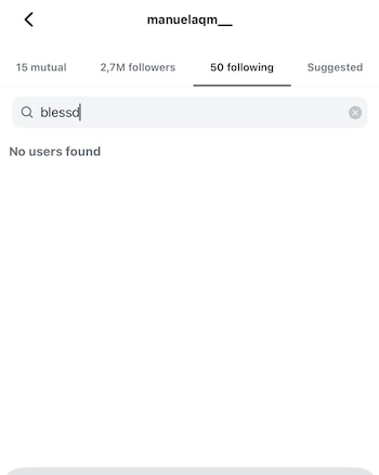 Manuela dejó de seguir a