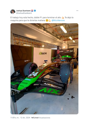 El simpático posteo de Duerksen a Varrone (@JoshuaDuerksen1)
