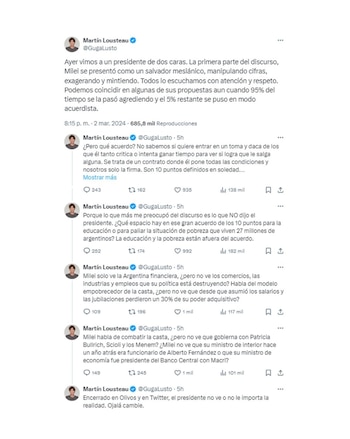 Martín Lousteau crítica al Pacto del 25 de Mayo