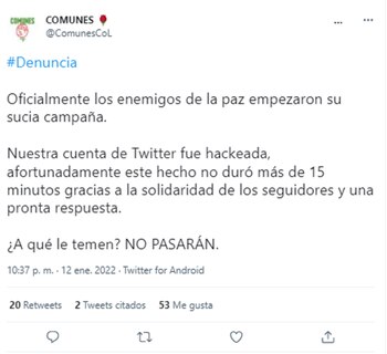 Declaración de Comunes a propósito