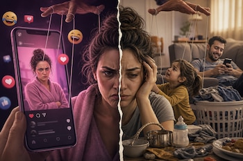 Personas alrededor del mundo han iniciado una nueva serie de videos en donde se quejan por no recibir la atención de sus esposas tras la llegada de los hijos.