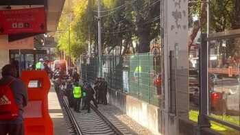 La mujer cayó a las