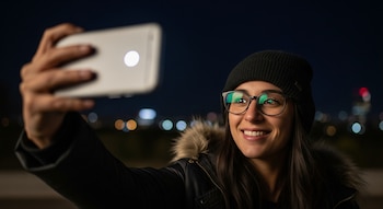 El modo retrato nocturno puede