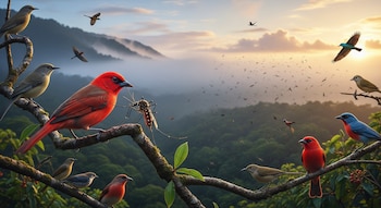 Las aves forestales de Hawái,