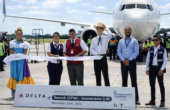 El Airbus A321neo de Delta Airlines cubrirá la nueva ruta directa entre Nueva York (JFK) y Guanacaste Aeropuerto, ampliando la conectividad internacional del destino costarricense. Cortesía: ICT