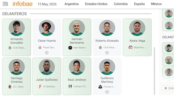 México se alista para debutar en la Copa Mundial 2026, arma tu selección ideal con Infobae. (Captura de pantalla)