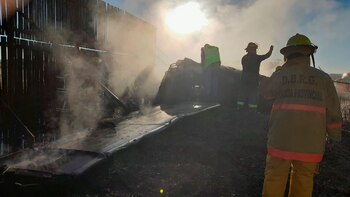 El personal trabajando en el