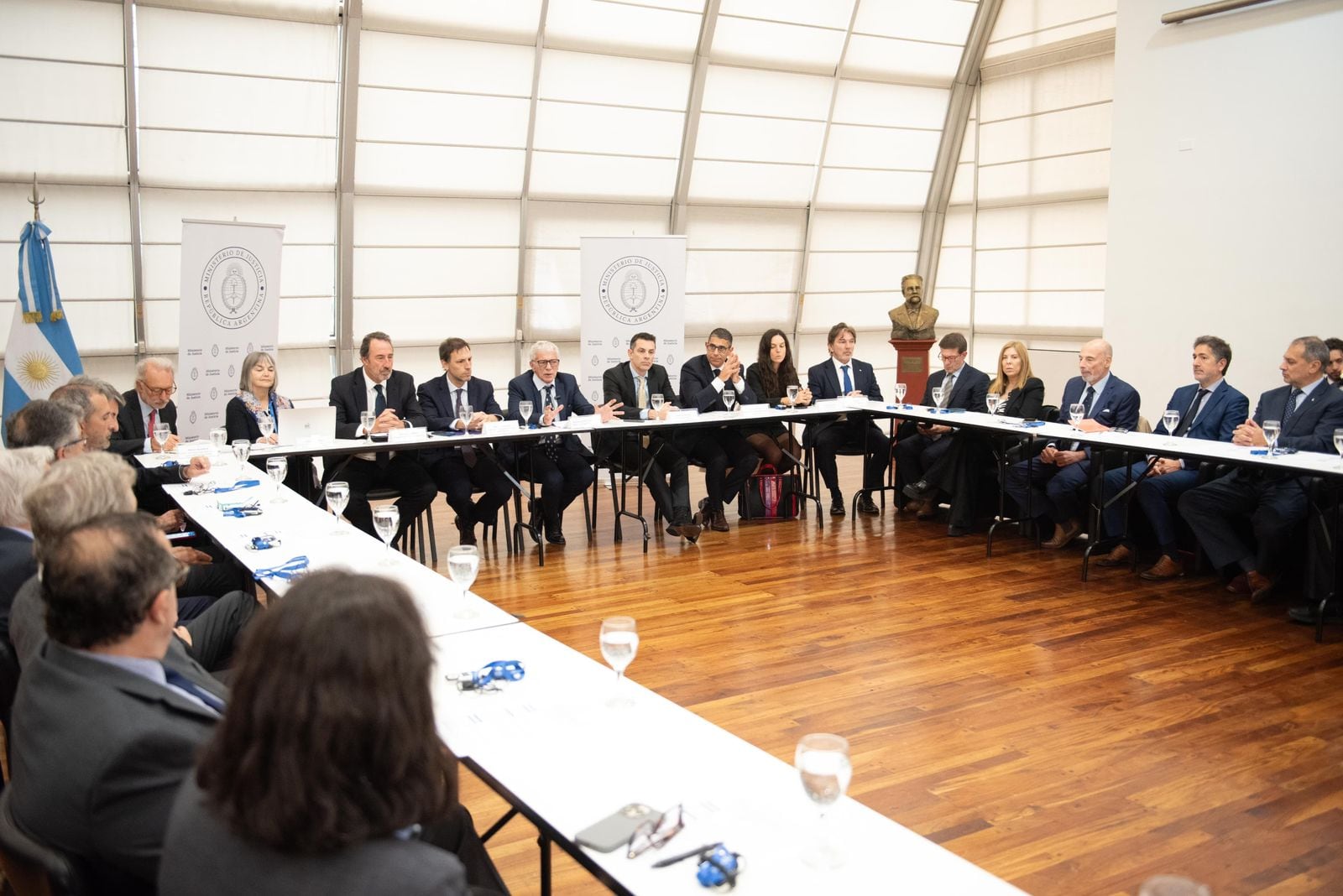 Mariano Cúneo Libarona, Sebastián Amerio y los jueces de Comodoro Py en capacitación sobre el nuevo Sistema Acusatorio