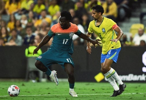 El delantero Nestory Irankunda de 20 años forma parte del recambio generacional de la selección de Australia. - créditos: Socceroos