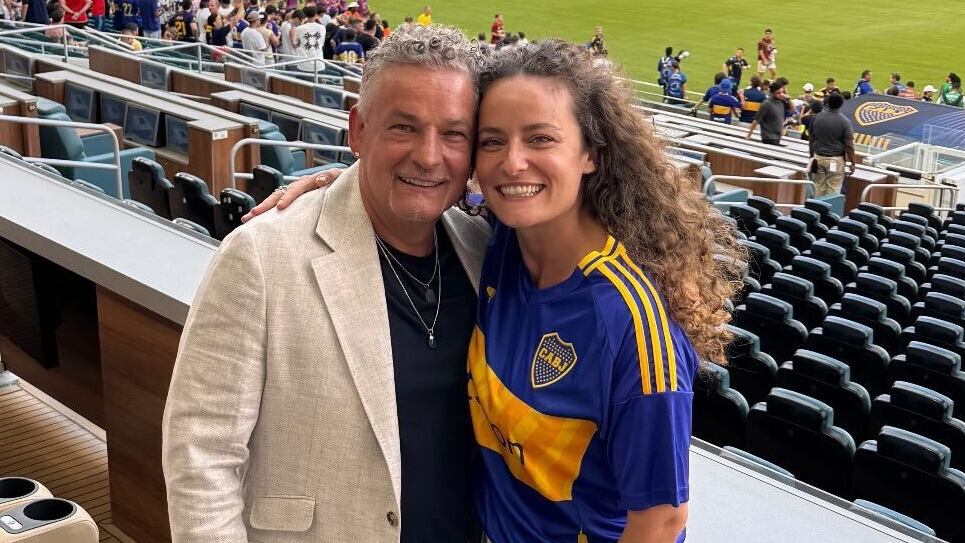 La foto que compartió Baggio junto a su hija en el estadio