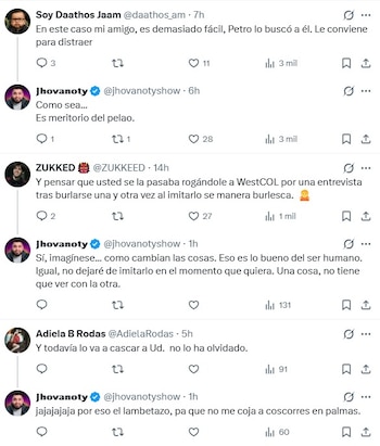 Jhovanoty sorprende al reconocer a Westcol tras vieja rivalidad y así reaccionó el público - crédito @jhovanotyshow/X