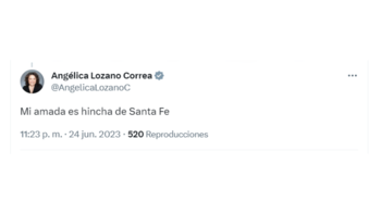 Angélica Lozano en Twitter