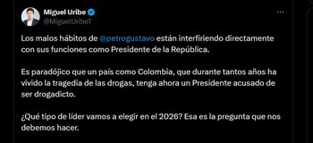 Reacción de Miguel Uribe sobre