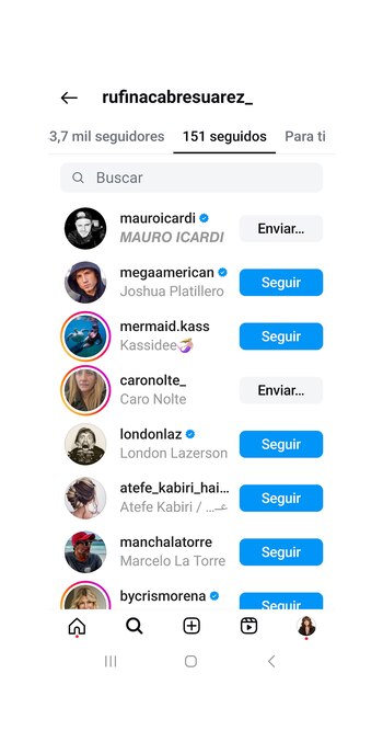 Instagram de Rufina Cabré, sigue