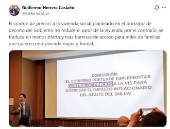 Guillermo Herrera, presidente de Camacol,