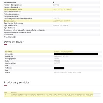 Hay dos registros de marca