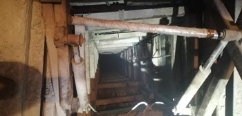 El pasadizo atravesaba la frontera